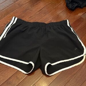 Adidas Women's Black Athletic Shorts with White Trim